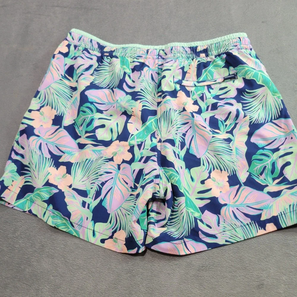 Chubbies Mens Tropical Floral Palm Swim Trunks Navy Mint 5.5 Inseam XL SS24SW022